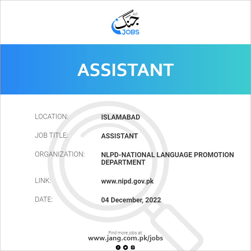 assistant-job-nlpd-national-language-promotion-department-jobs-in