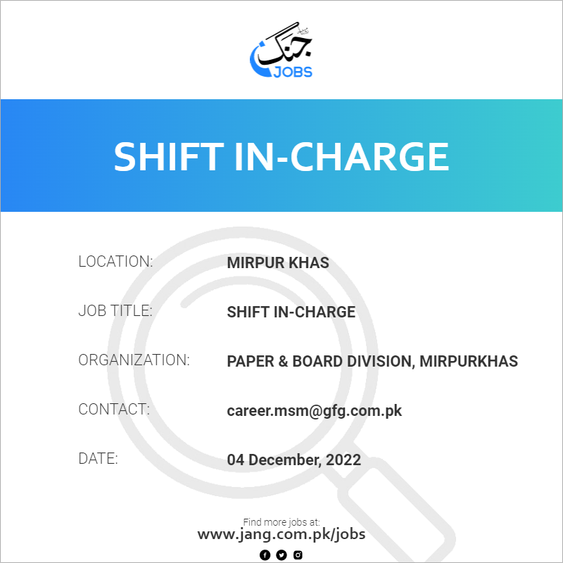 Shift In-Charge