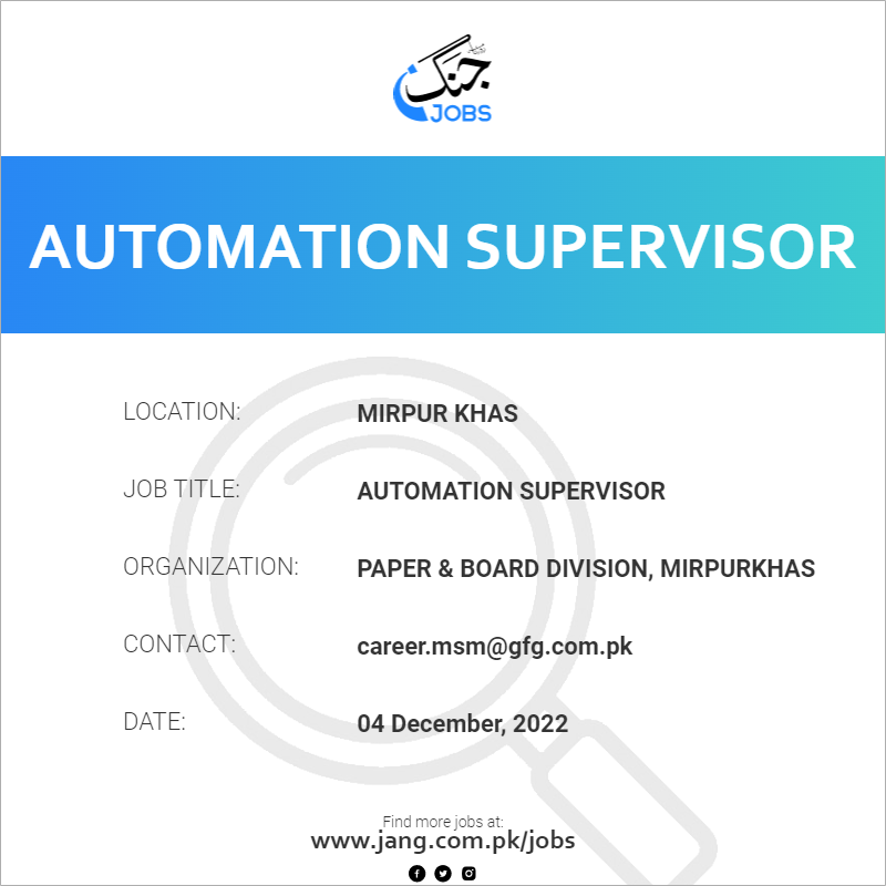 Automation Supervisor