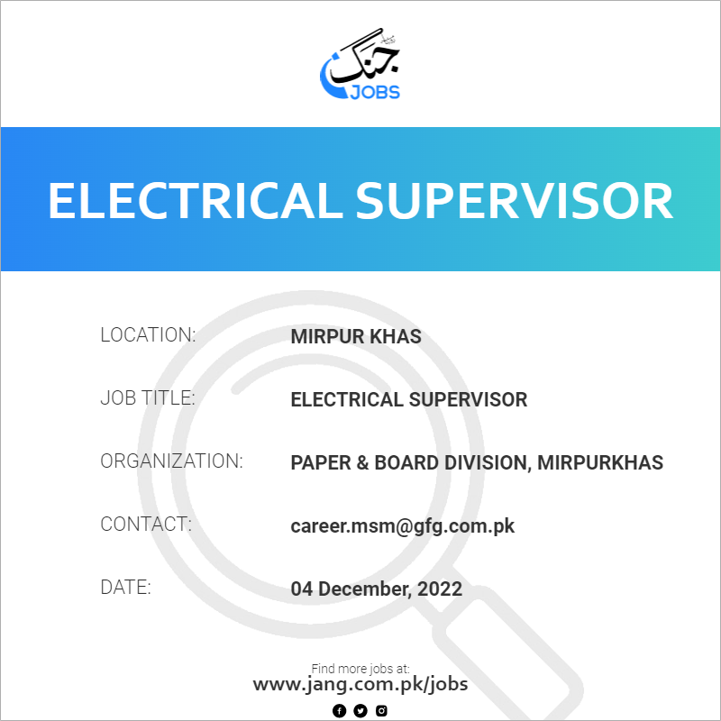 Electrical Supervisor