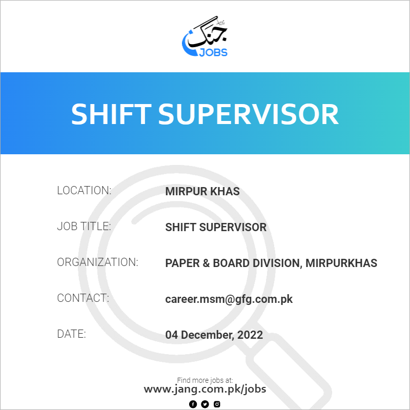 Shift Supervisor