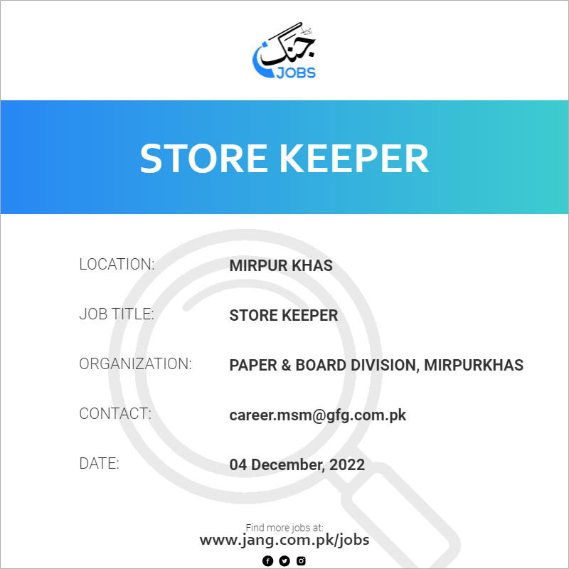 Store Keeper