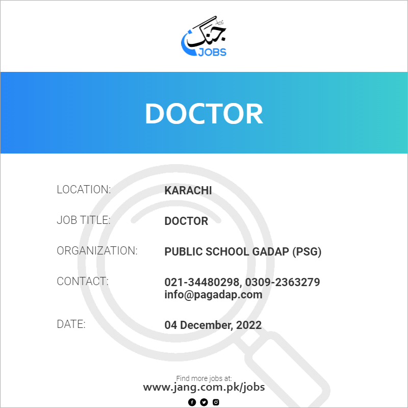 doctor-job-public-school-gadap-psg-jobs-in-karachi-56412