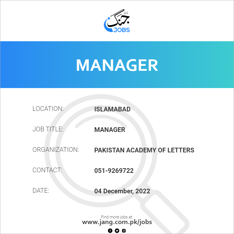 manager-job-pakistan-academy-of-letters-jobs-in-islamabad-56449