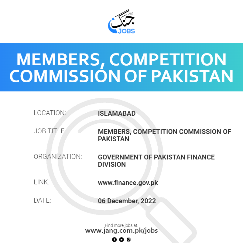 Members, Competition Commission Of Pakistan 