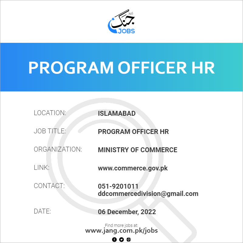 Program Officer HR