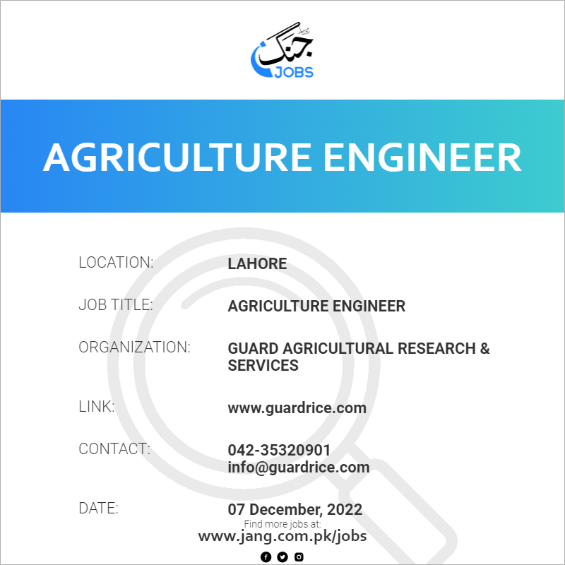 Agriculture Engineer