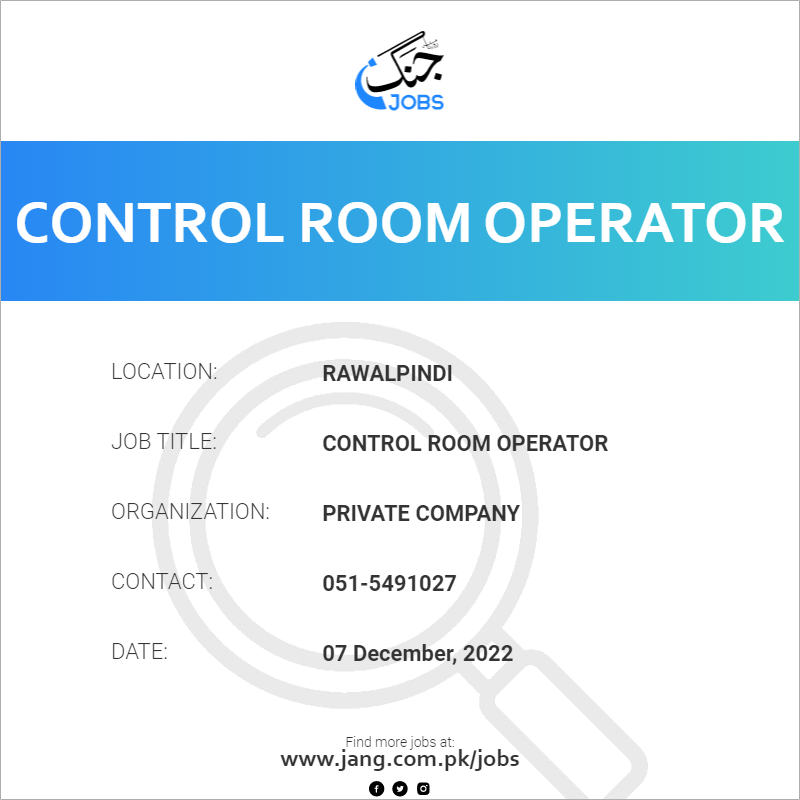 Control Room Operator