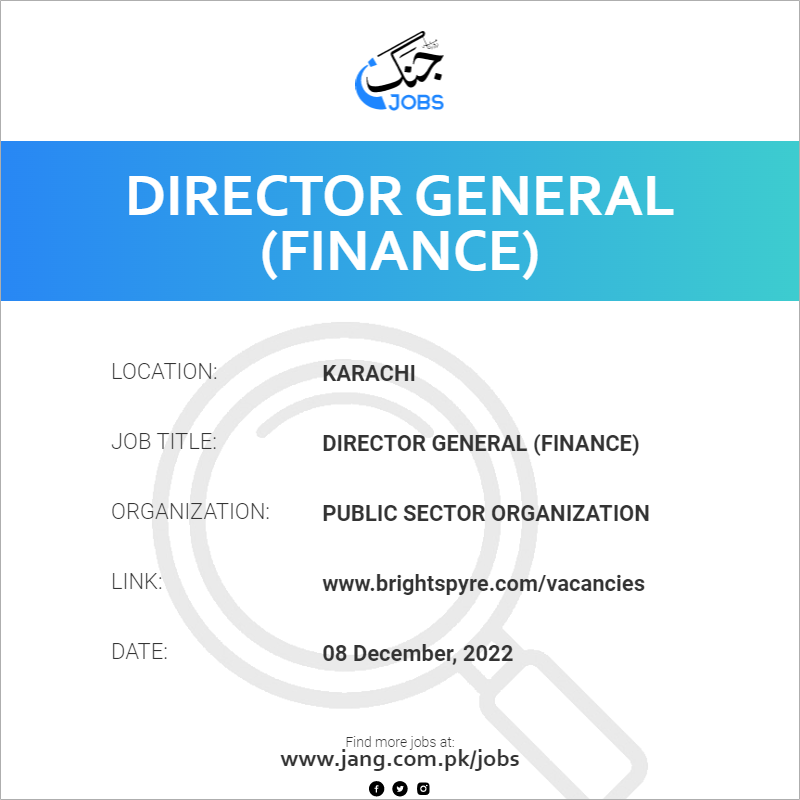Director General (Finance)