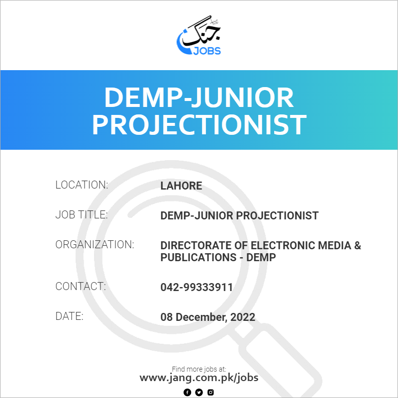 DEMP-Junior Projectionist