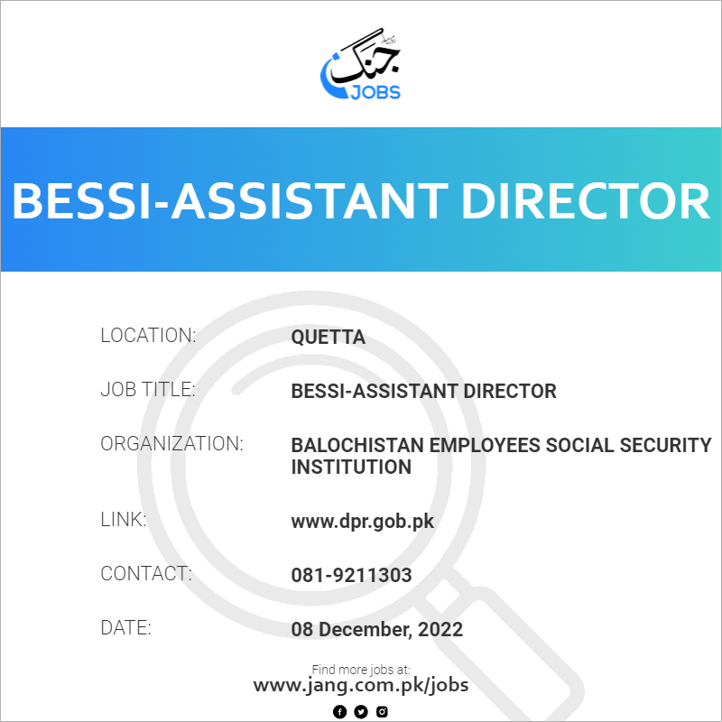 BESSI-Assistant Director