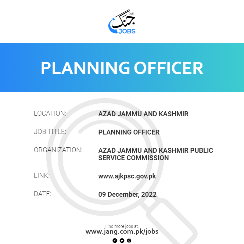 planning-officer-job-azad-jammu-and-kashmir-public-service-commission