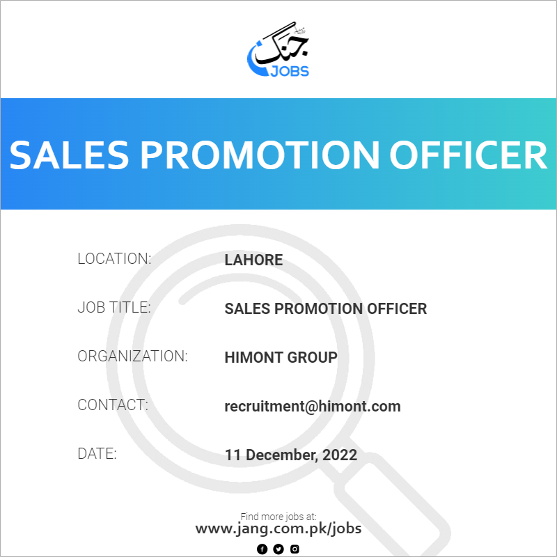 Sales Promotion Officer
