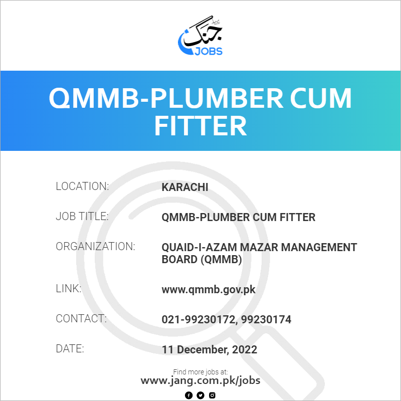 QMMB-Plumber Cum Fitter