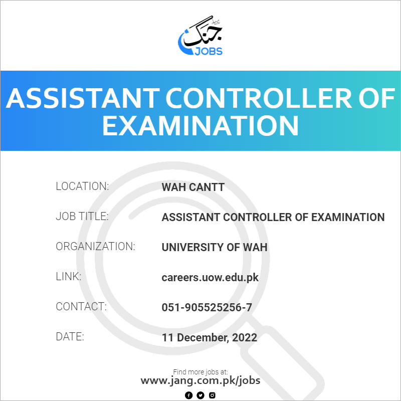 Assistant Controller Of Examination