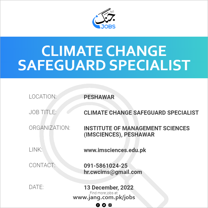 Climate Change Safeguard Specialist
