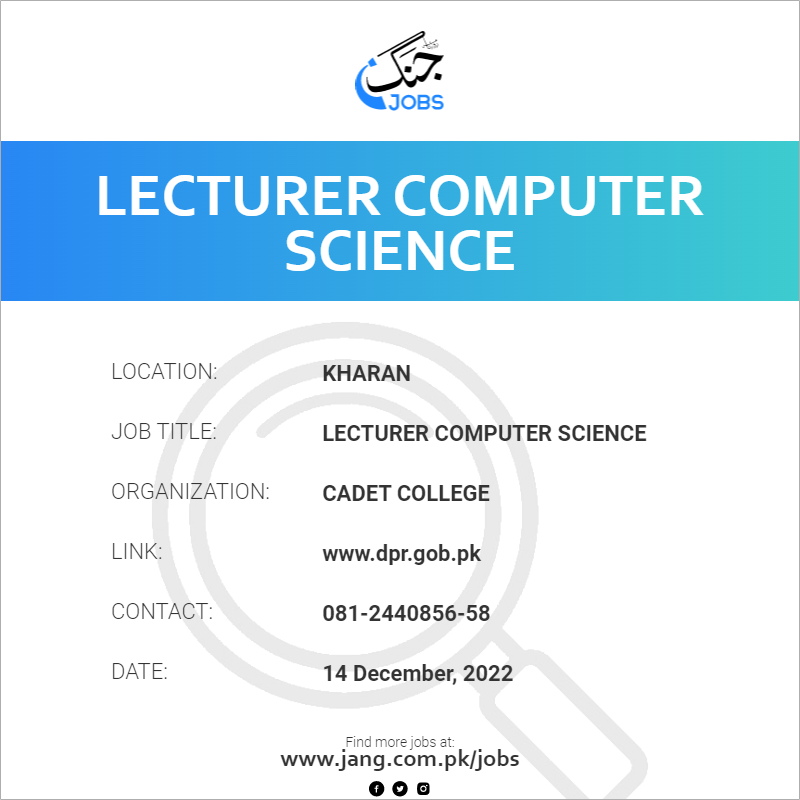 Lecturer Computer Science