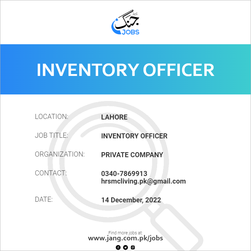 Inventory Officer