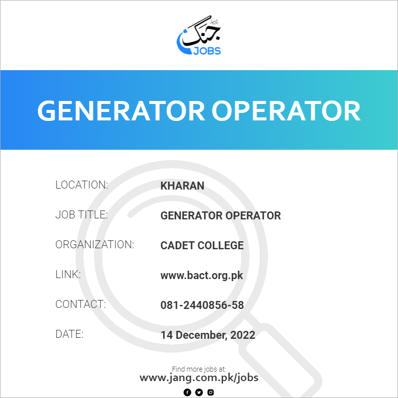Generator Operator