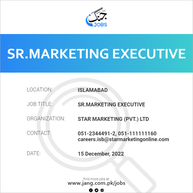 Sr.Marketing Executive