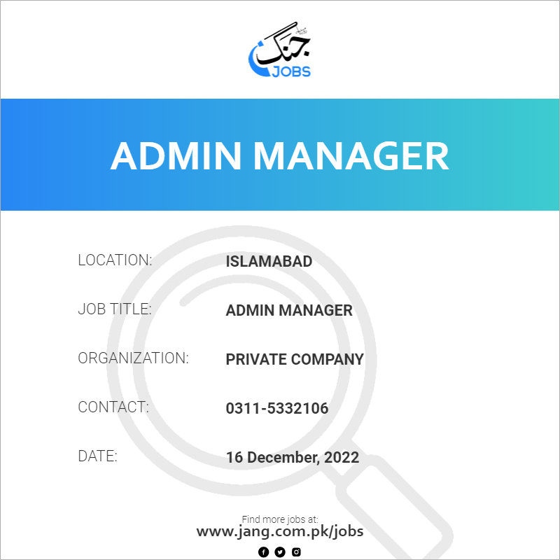 Admin Manager