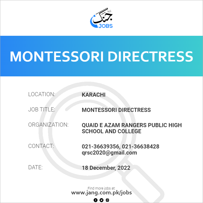 Montessori Directress