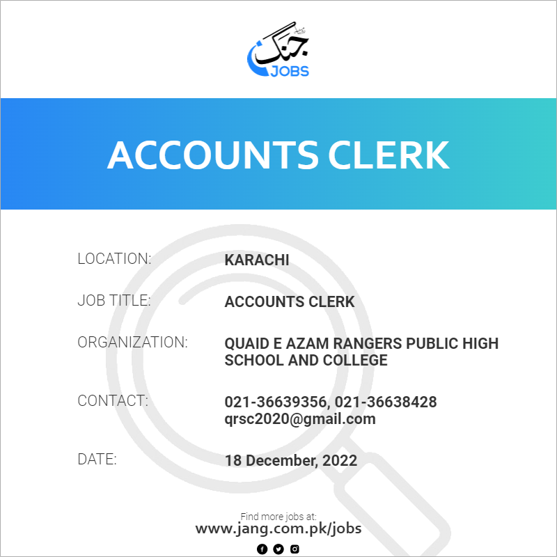 accounts-clerk-job-quaid-e-azam-rangers-public-high-school-and