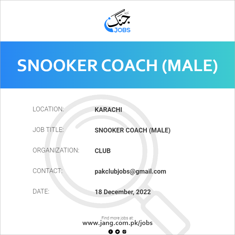 Snooker Coach (Male)