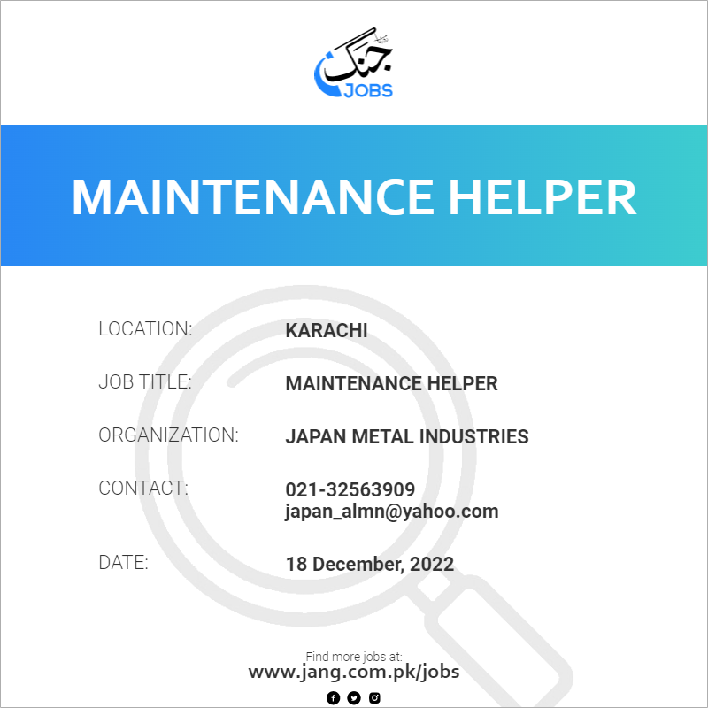 Maintenance Helper