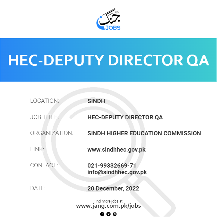 HEC-Deputy Director QA