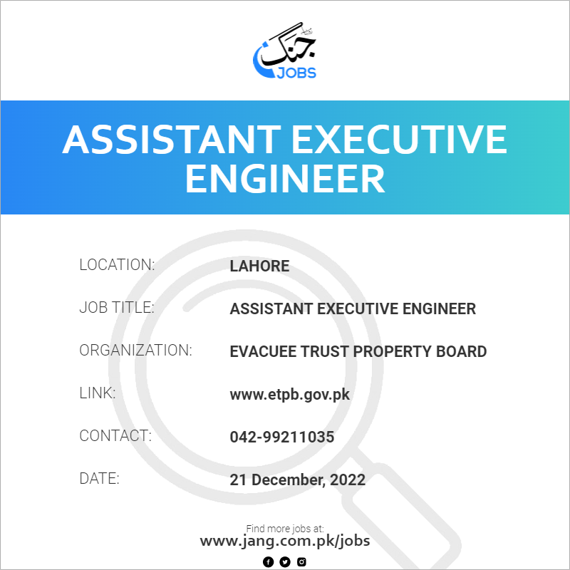 Assistant Executive Engineer