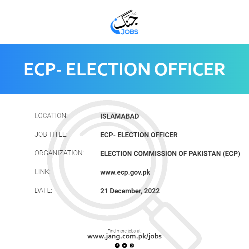 ECP- Election Officer