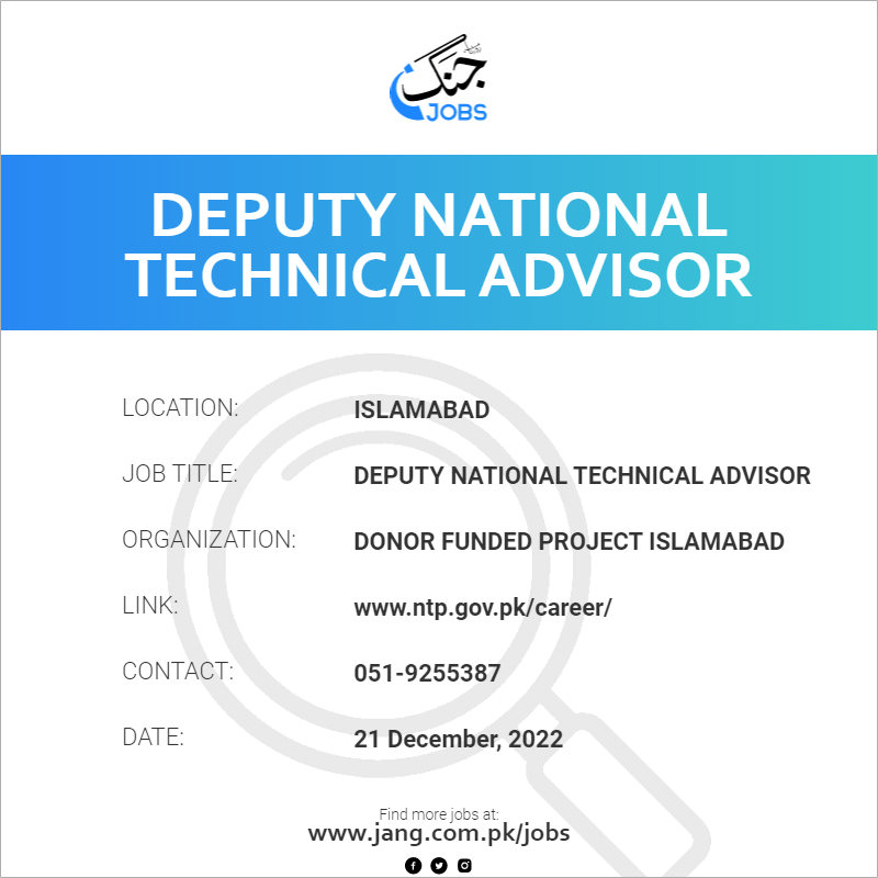 Deputy National Technical Advisor