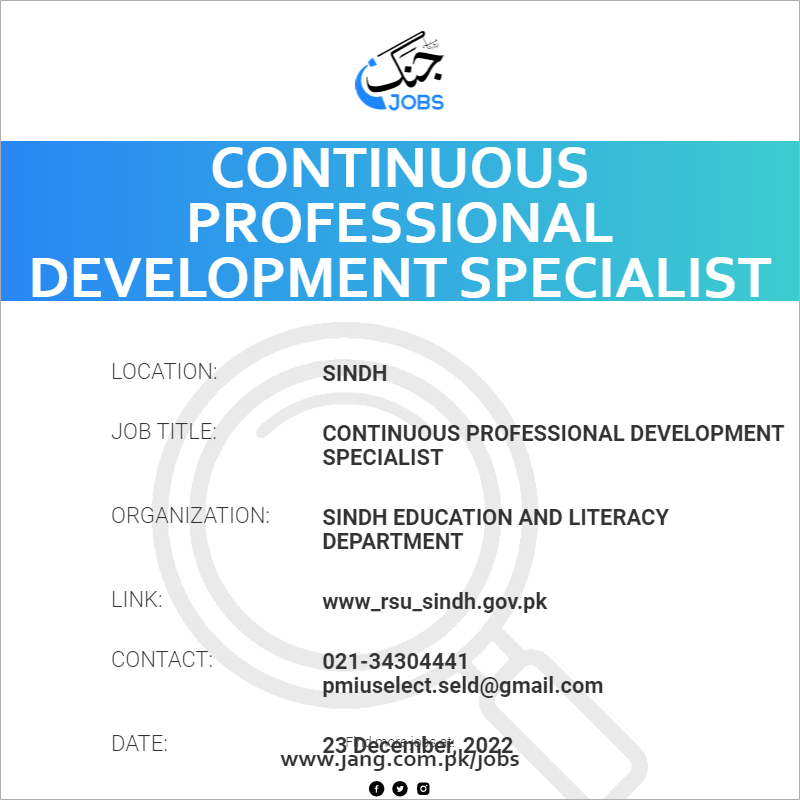 continuous professional development specialist