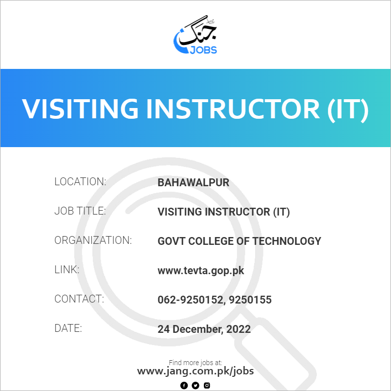 Visiting Instructor (IT)