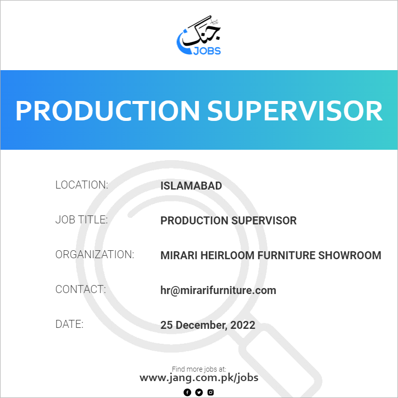 Production Supervisor