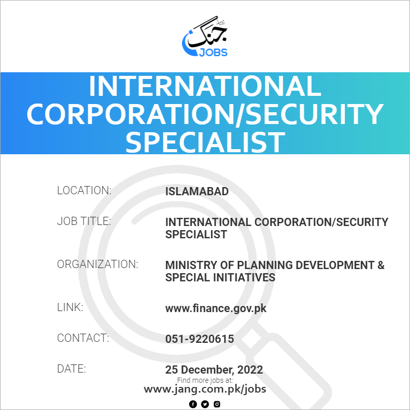 International Corporation/Security Specialist 