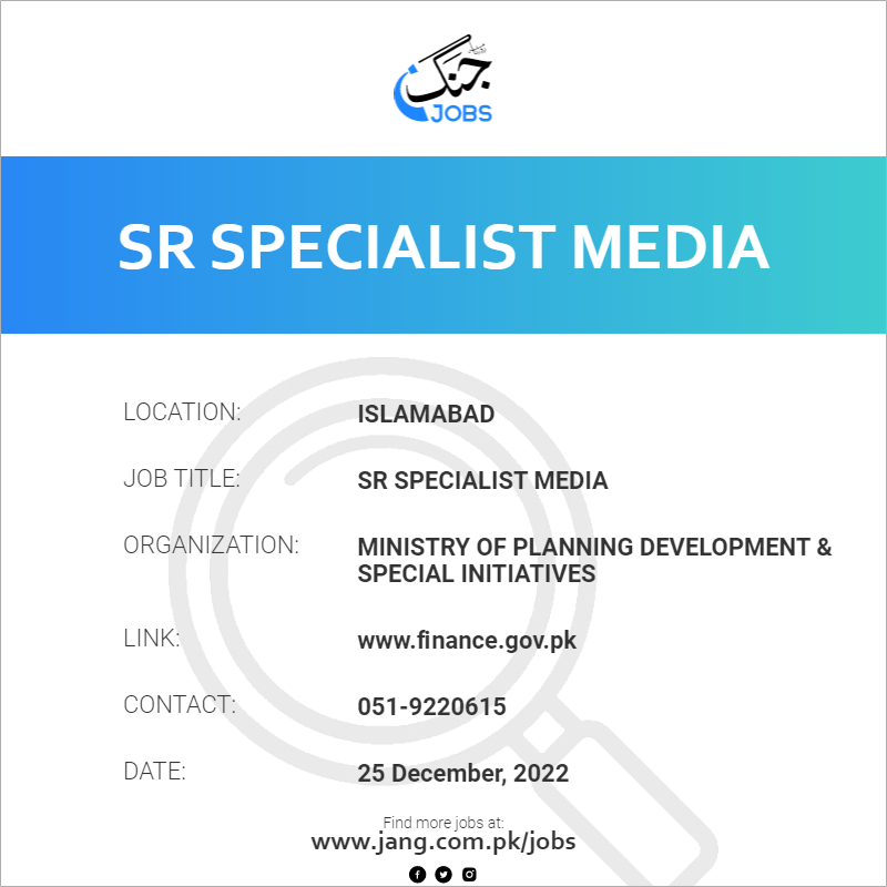 Sr Specialist Media