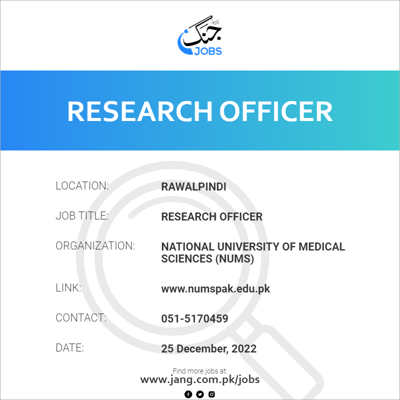 research officer job description malaysia