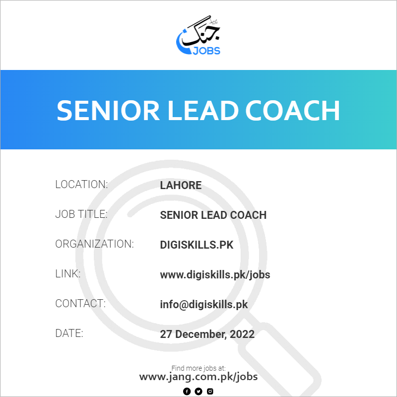 Senior Lead Coach