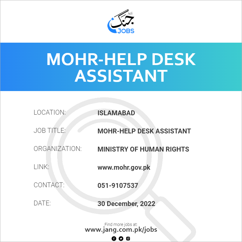 MOHR-Help Desk Assistant