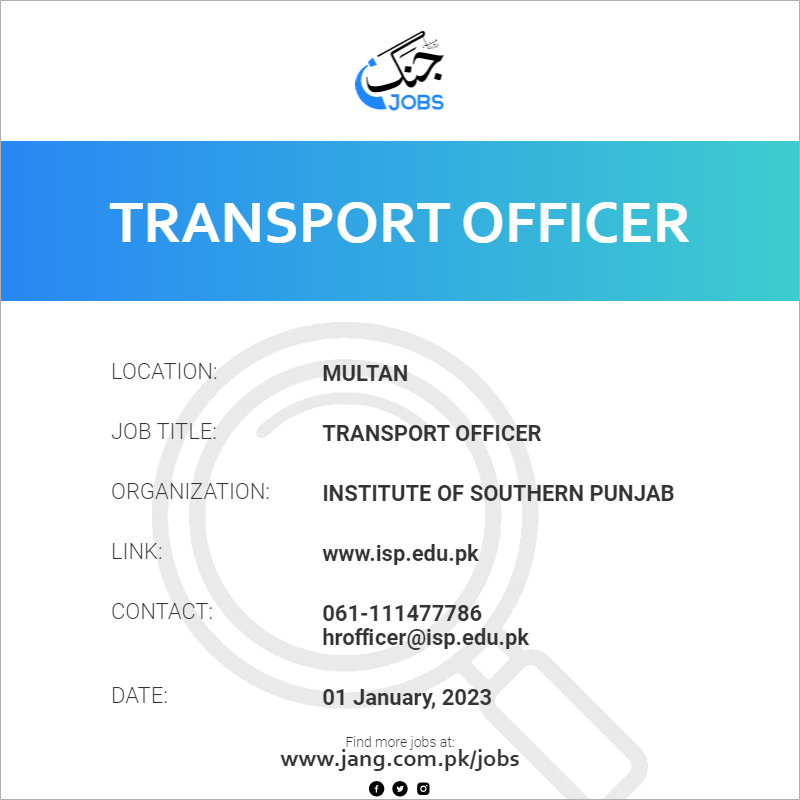 Transport Officer