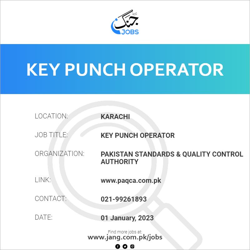 Key Punch Operator