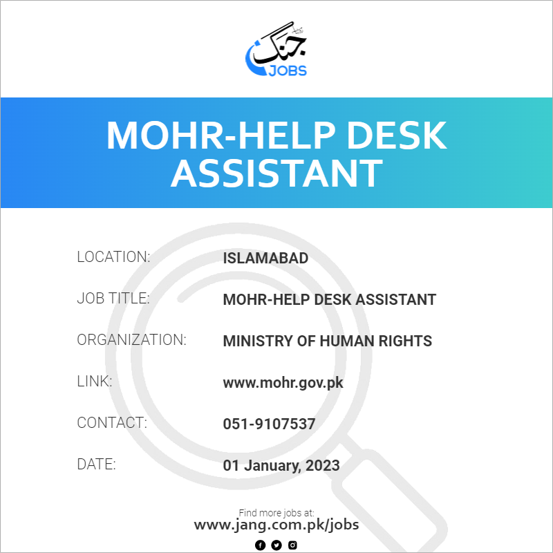 MOHR-Help Desk Assistant