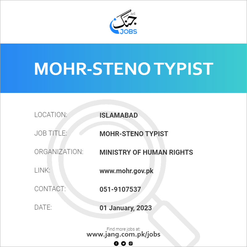 MOHR-Steno typist