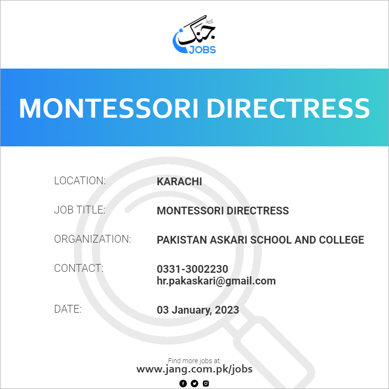 Montessori Directress