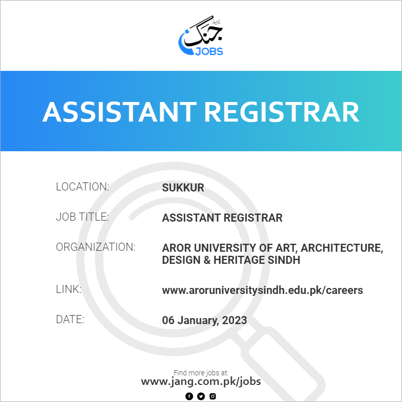 Assistant Registrar