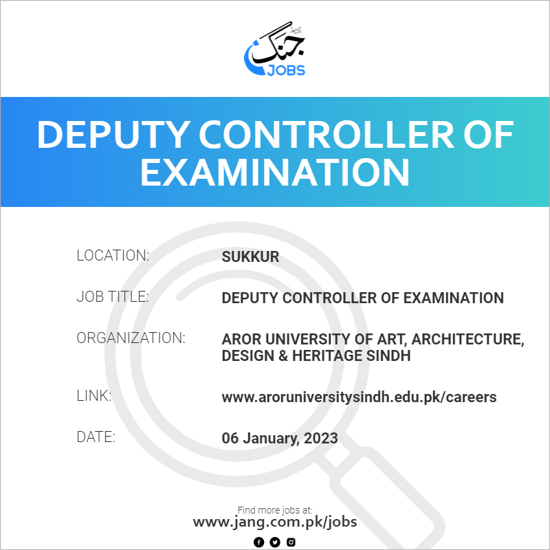 Deputy Controller Of Examination