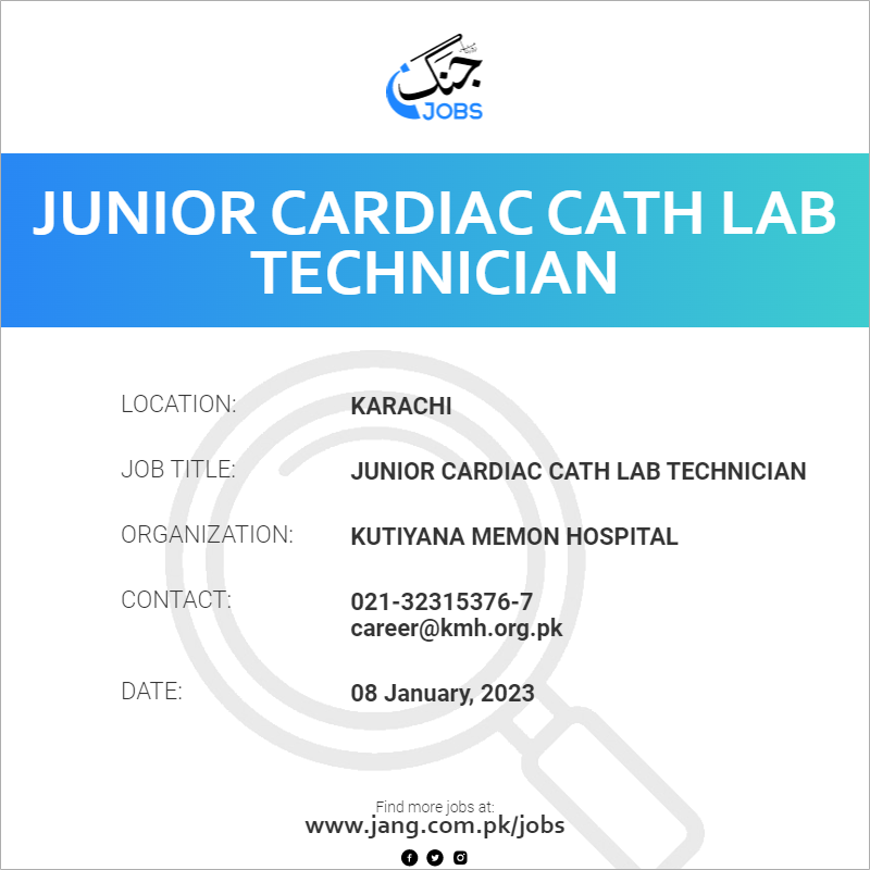 Junior Cardiac Cath Lab Technician