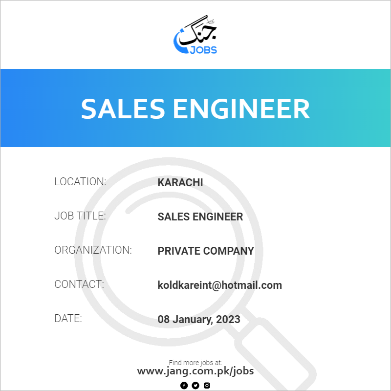 Sales on sale engineer jobs